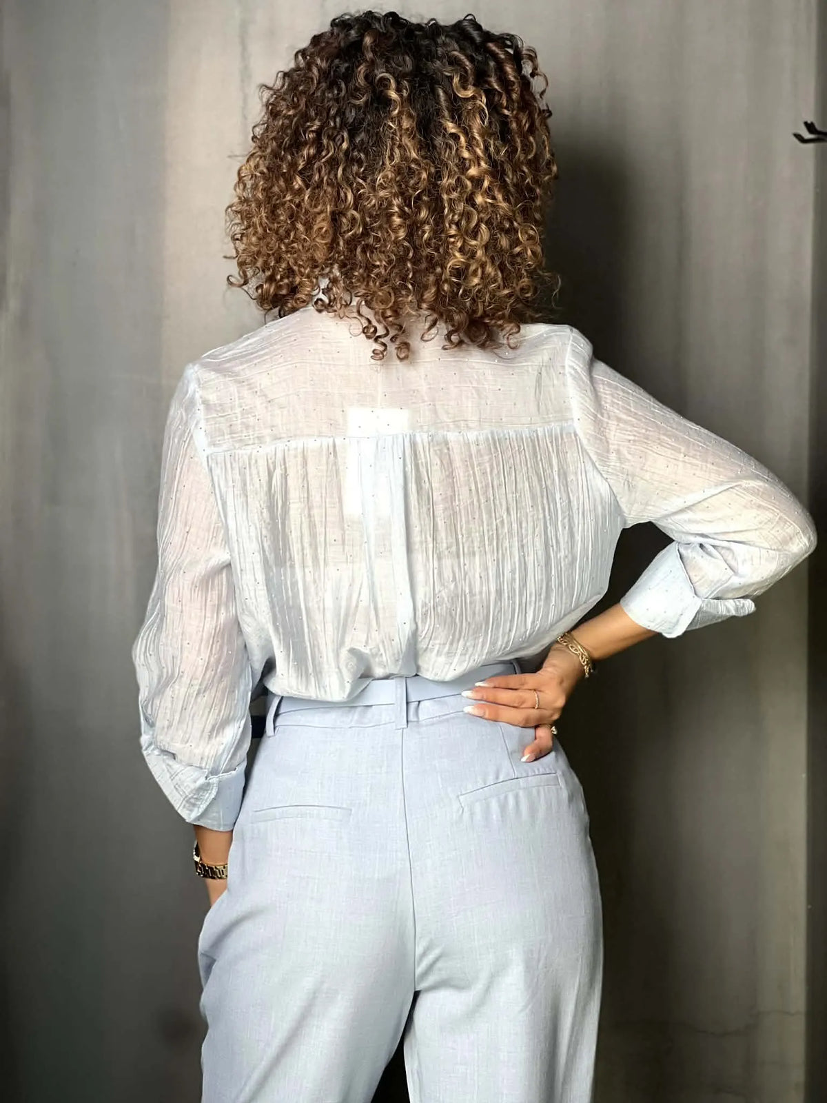 Pantalon tailleur bleu Ciana