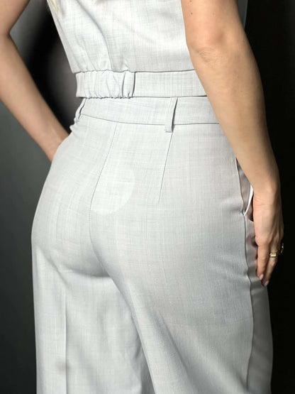 Pantalon tailleur bleu