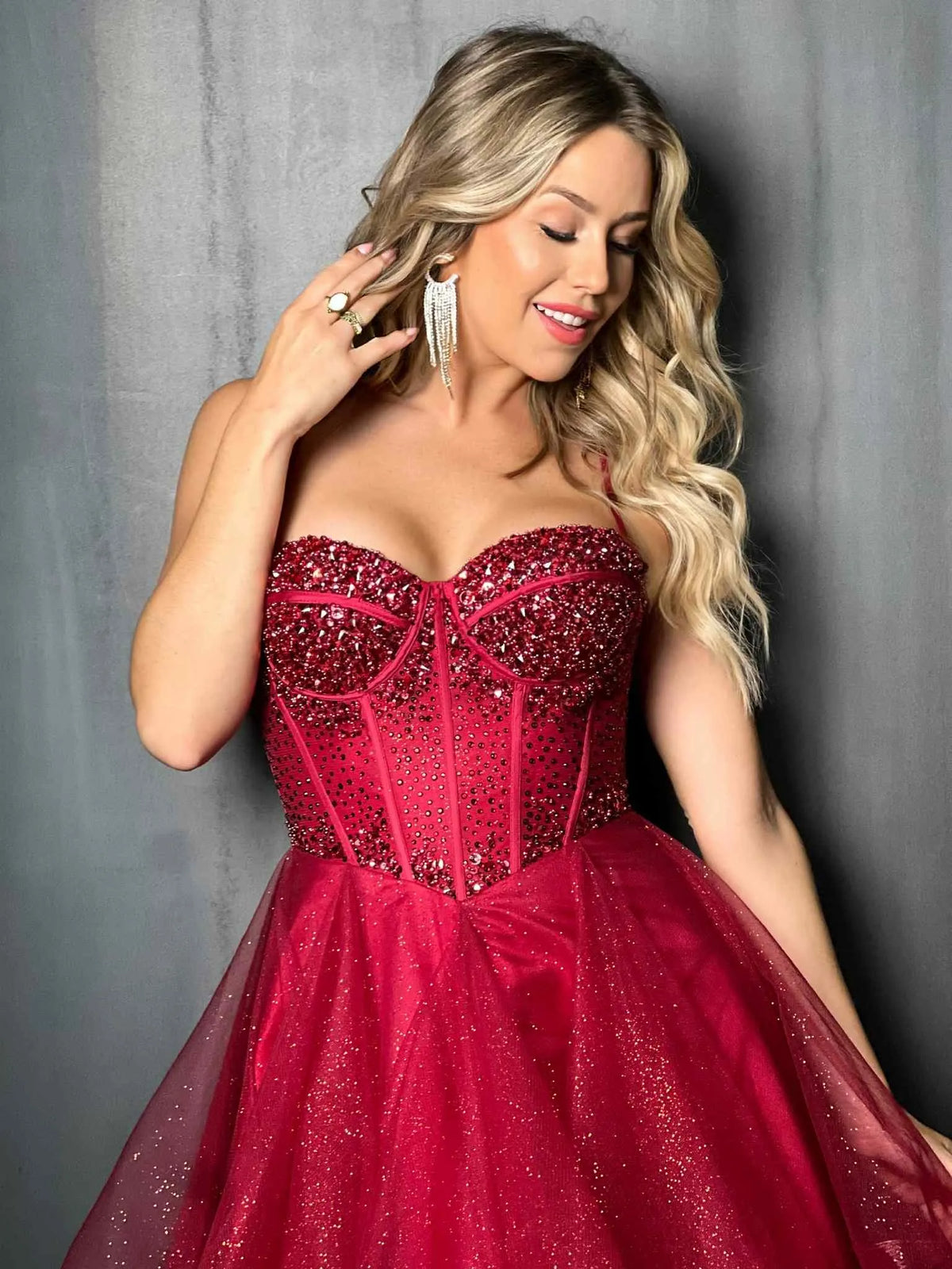 Robe de cérémonie bordeaux