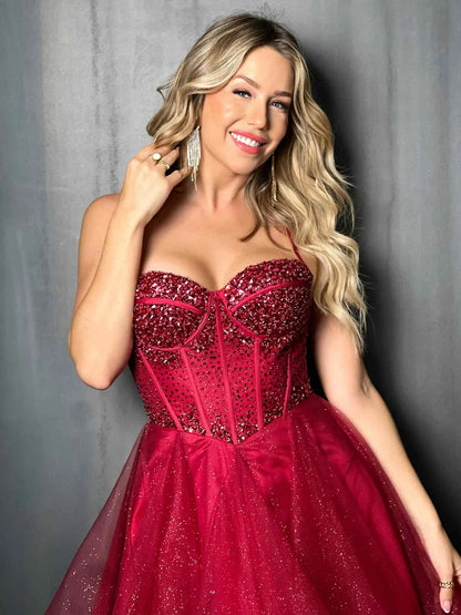 Robe de cérémonie bordeaux