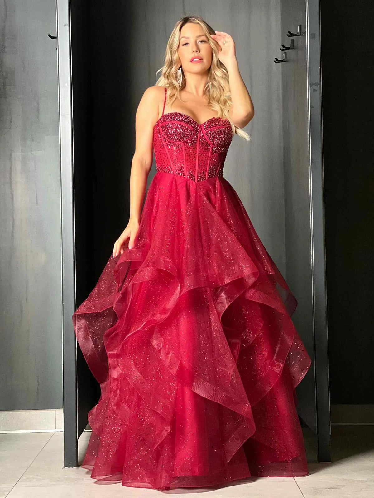 Robe de cérémonie bordeaux