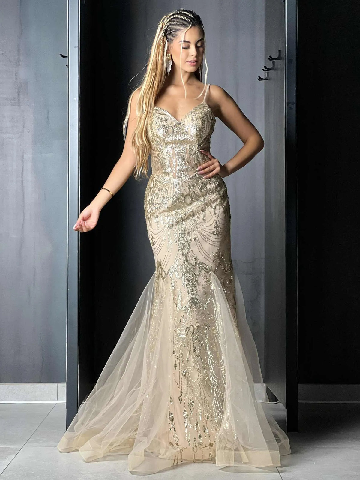 Robe de cérémonie dorée