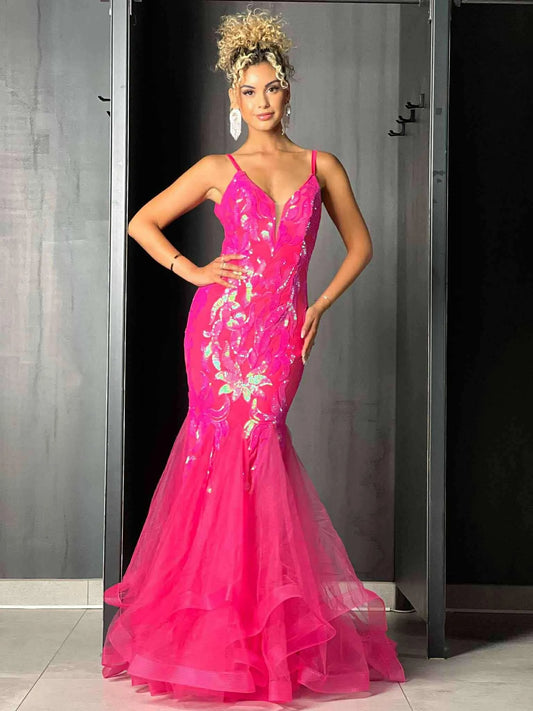 Robe de cérémonie fushia
