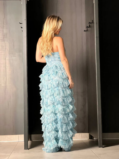 Robe fleurie bleu