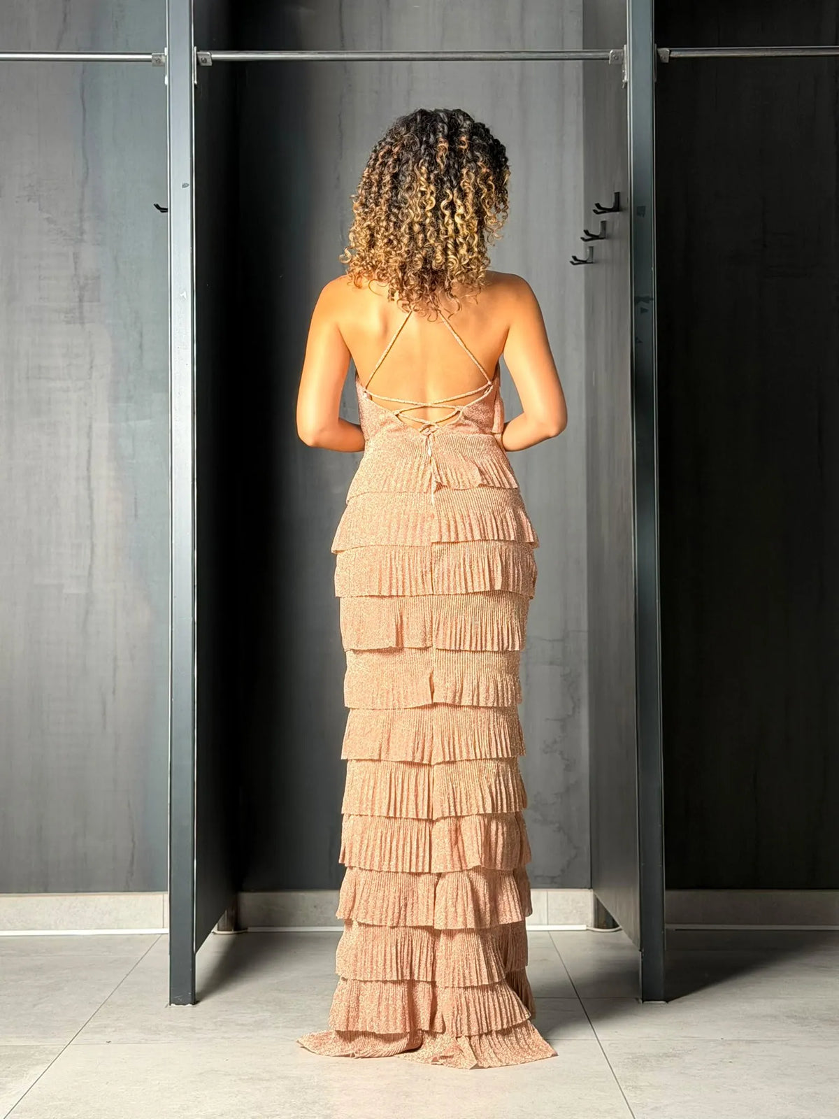 Robe rose poudré