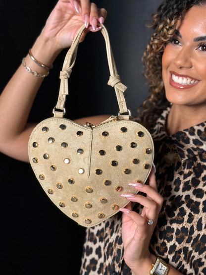 Sac coeur beige