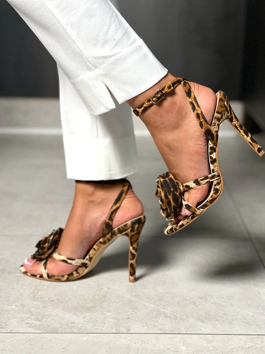 Talons leopard à fleurs