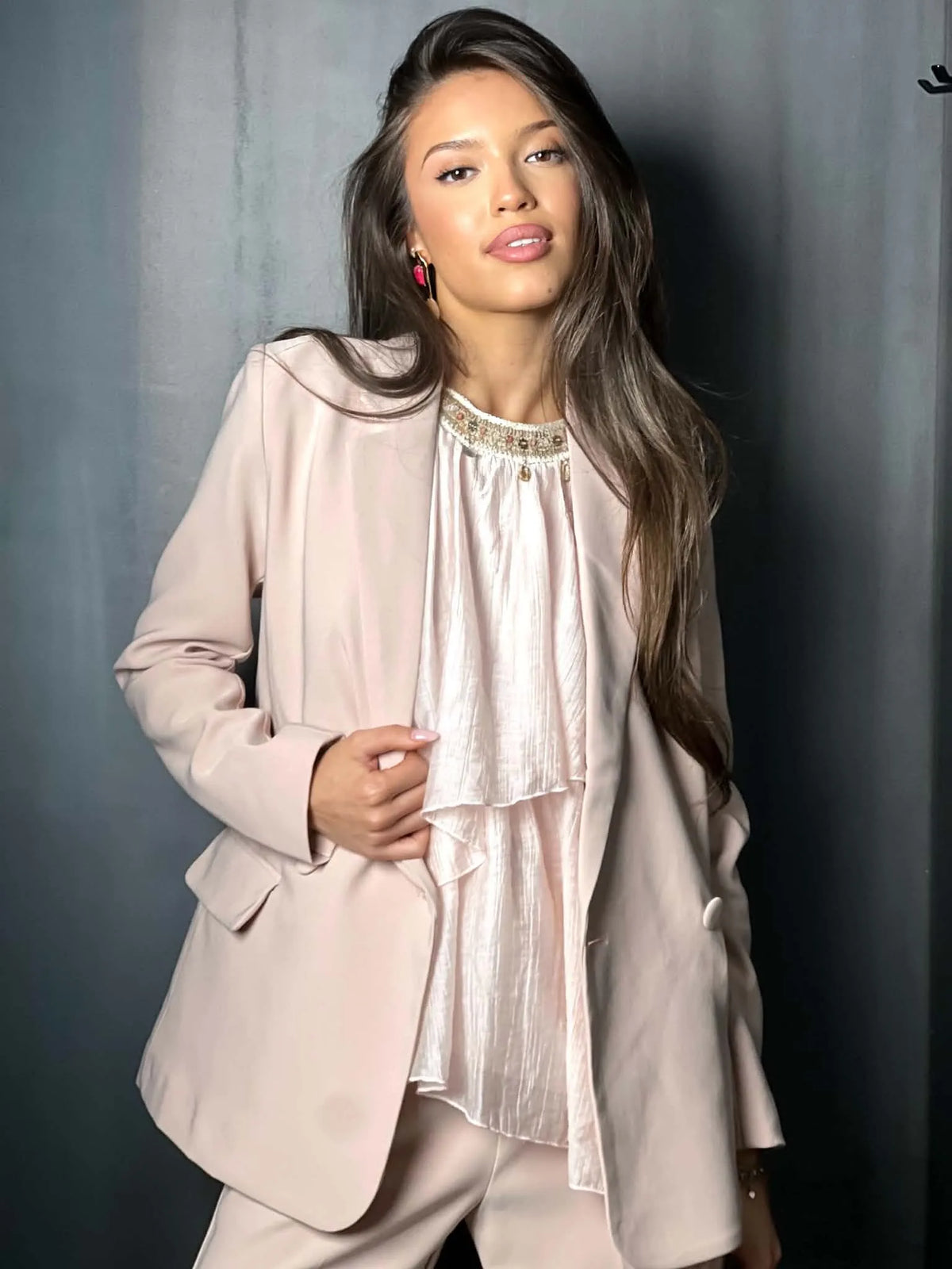 Veste tailleur rose