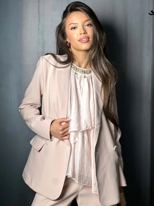 Veste tailleur rose