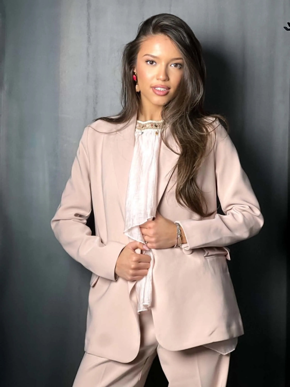 Veste tailleur rose
